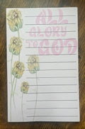 All Glory to God Notepad, 50 Sheets, 5"x8"