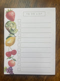 Vintage Fruit To-Do List Notepad,50 Sheets, 5"x6.5" Notepad