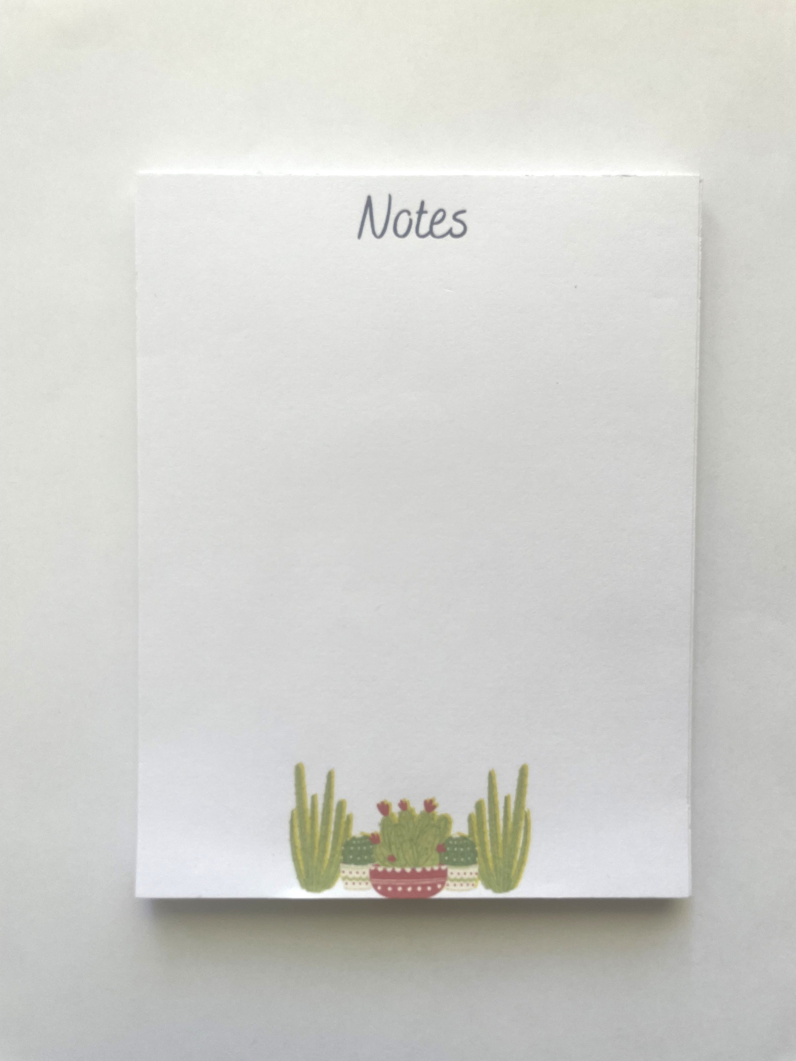 Little Cactus Notepad, 50 Sheets, 4.2"x5.5" Notepad