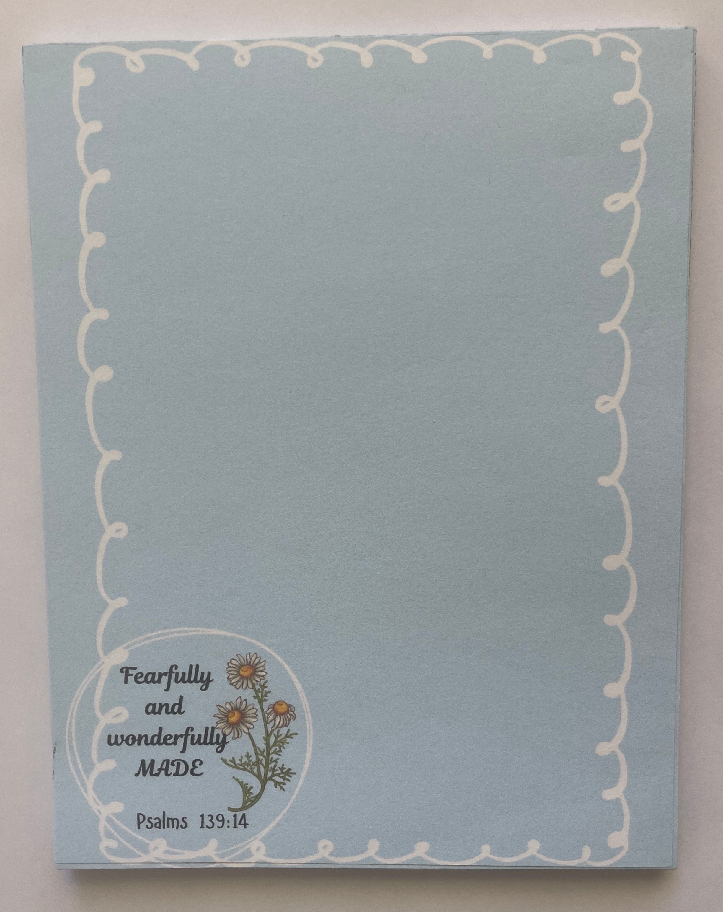 Psalms 139:14 Notepad, 50 Sheets, 5"x6.5" Notepad