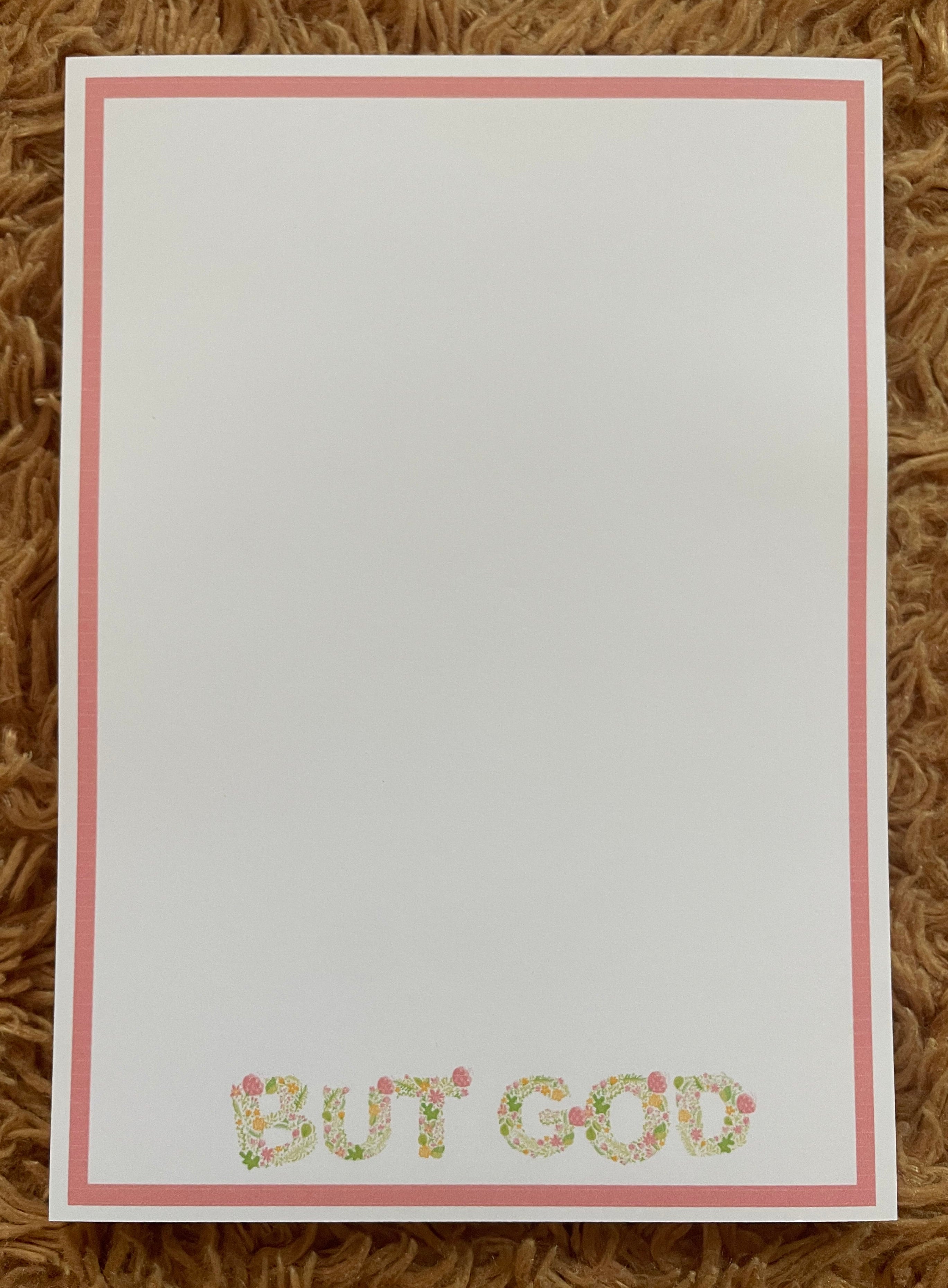 But God Notepad, 5"x7", 50 Sheets