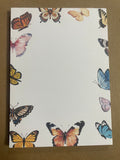 Butterfly Border Notepad, 50 Sheets, 5"x7.5" Notepad